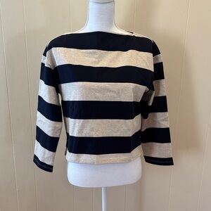 Banana Republic Relaxed Cotton Boat Neck Top